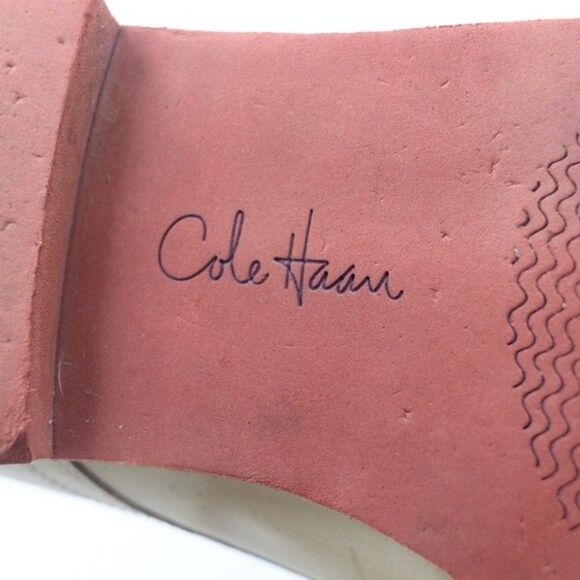 Cole Haan Vintage Cream Leather Oxford Shoes Mens 9.5 Brown Sole - Picture 14 of 16